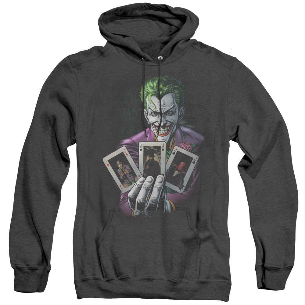Batman 3 Of A Kind Heather Mens Hoodie Black Officially Licensed