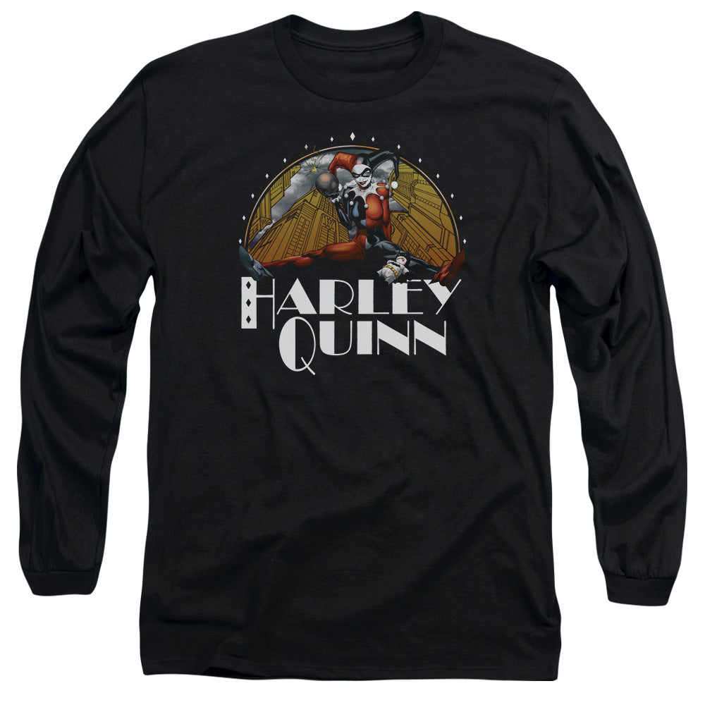 Batman Play Date Mens Long Sleeve Shirt Black Officially Licensed