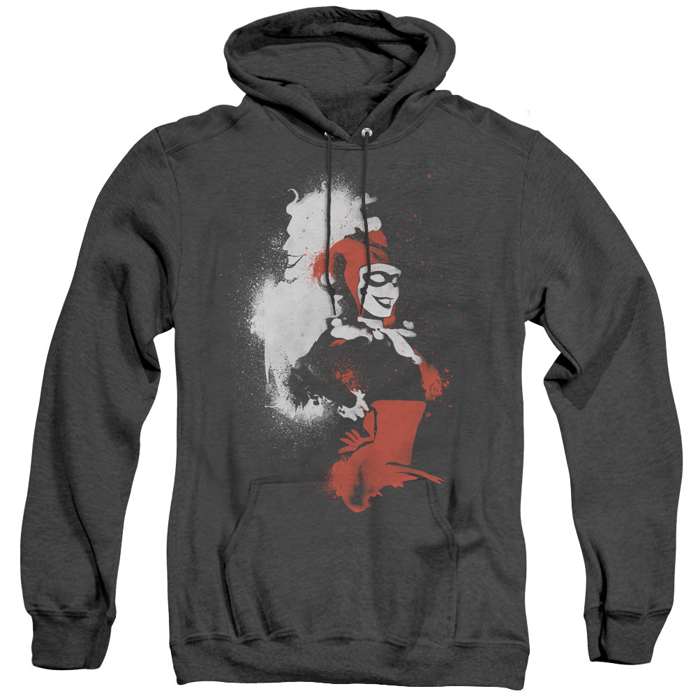 Batman Splattered Couple Heather Mens Hoodie Black Officially Licensed