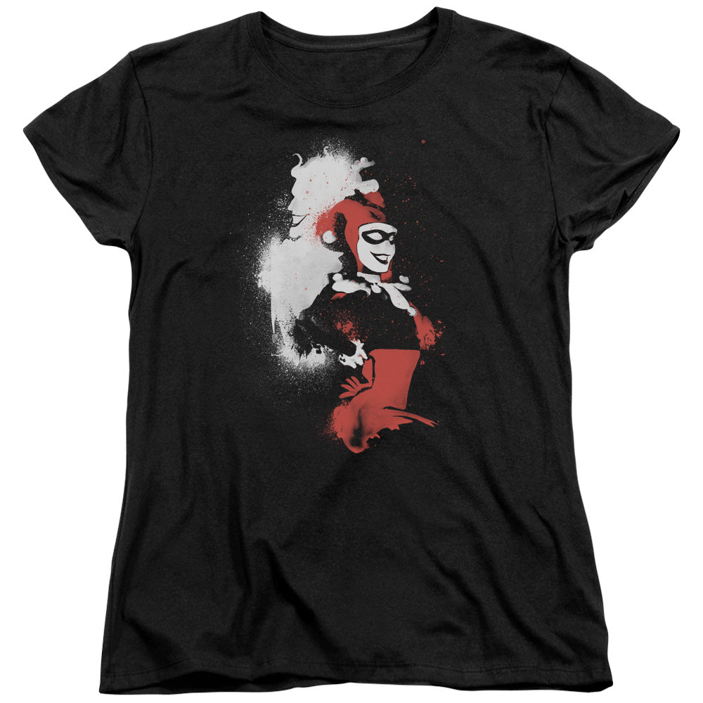 Batman Splatered Couple Womens T Shirt Black Officially Licensed