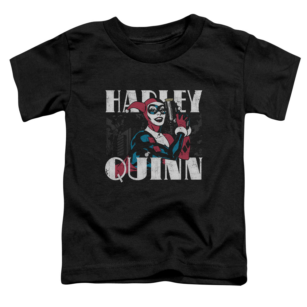 Batman Harley Bold Toddler Kids Youth T Shirt Black Officially Licensed