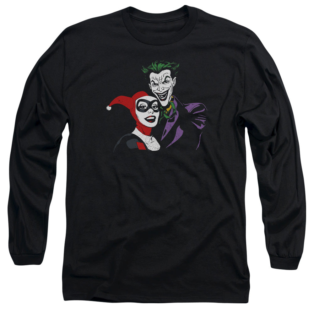 Batman Joker & Harley Mens Long Sleeve Shirt Black Officially Licensed