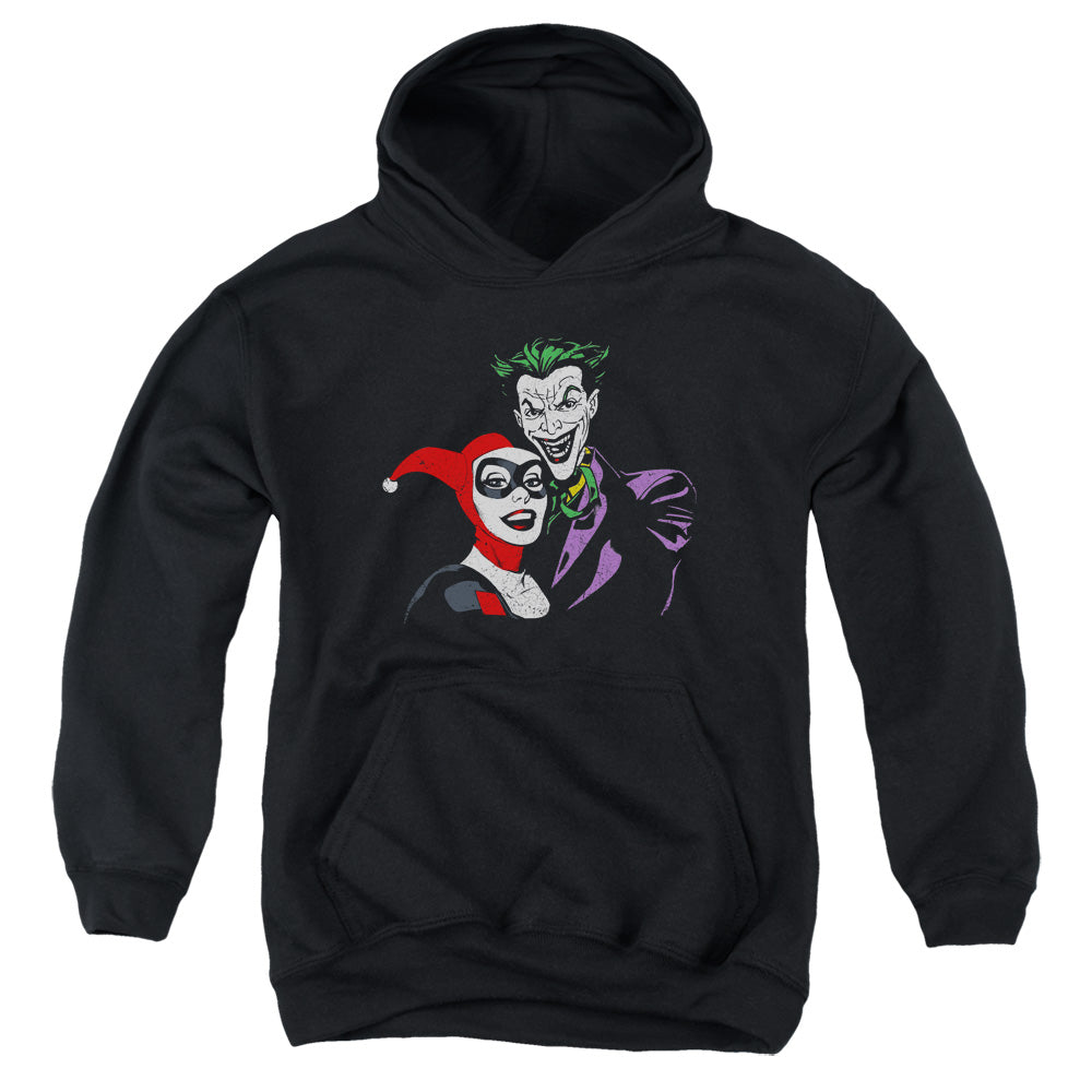 Batman Joker & Harley Kids Youth Hoodie Black Officially Licensed