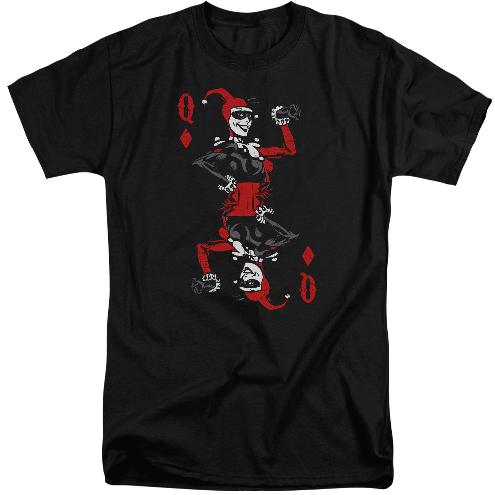 Batman Quinn Of Diamonds Mens Tall T Shirt Black Officially Licensed