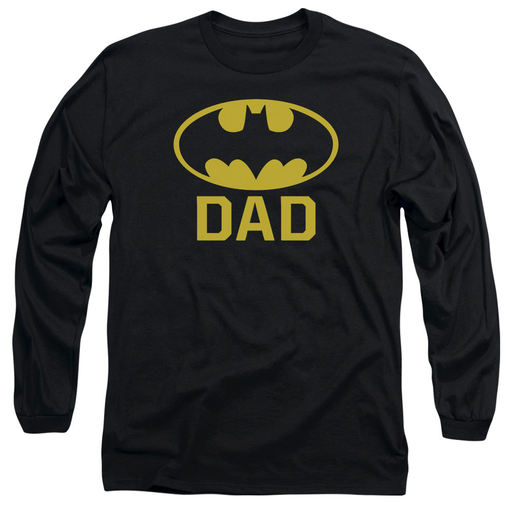 Batman Bat Dad Mens Long Sleeve Shirt Black Officially Licensed