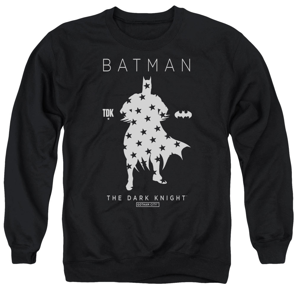 Batman Star Silhouete Mens Crewneck Sweatshirt Black Officially Licensed