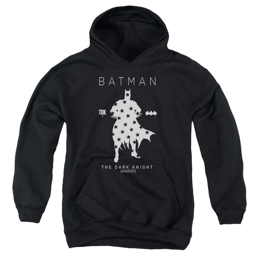Batman Star Silhouete Kids Youth Hoodie Black Officially Licensed