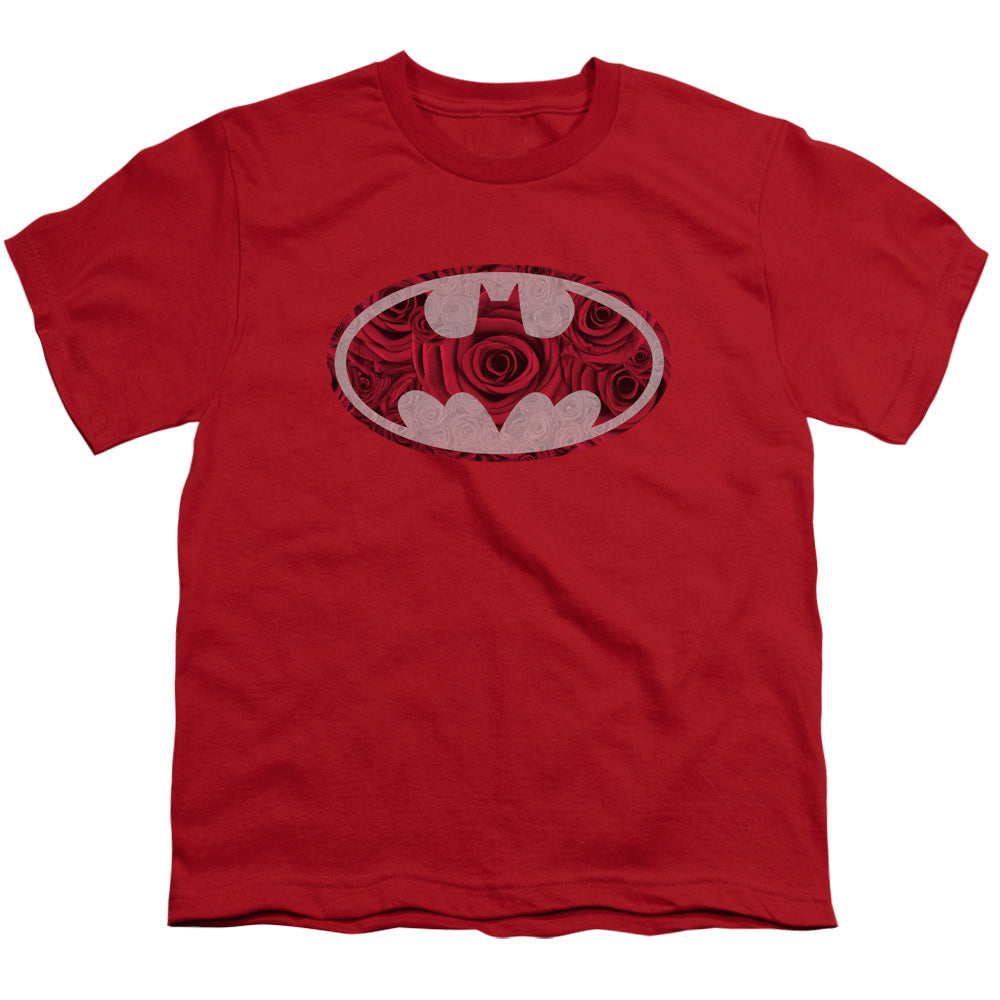 Batman Rosey Signal Kids Youth T Shirt Red Officially Licensed