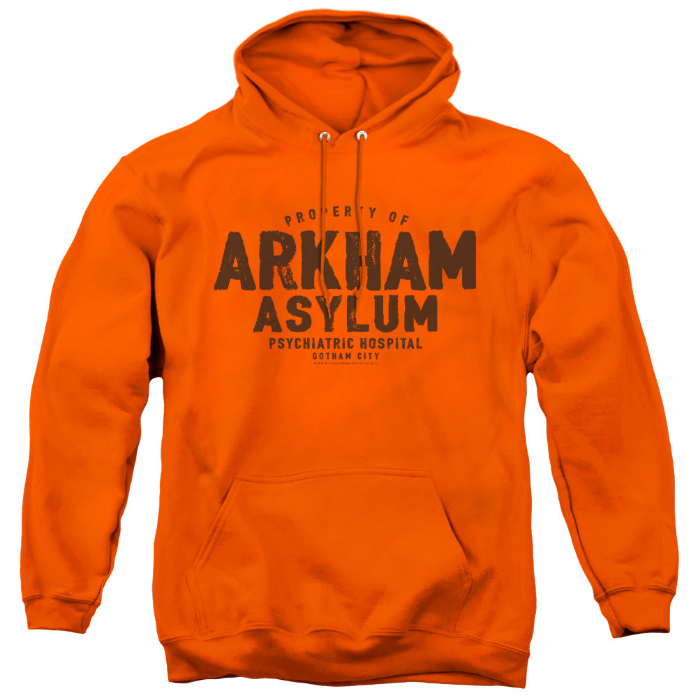 Batman Arkham Asylum Mens Hoodie Orange Officially Licensed