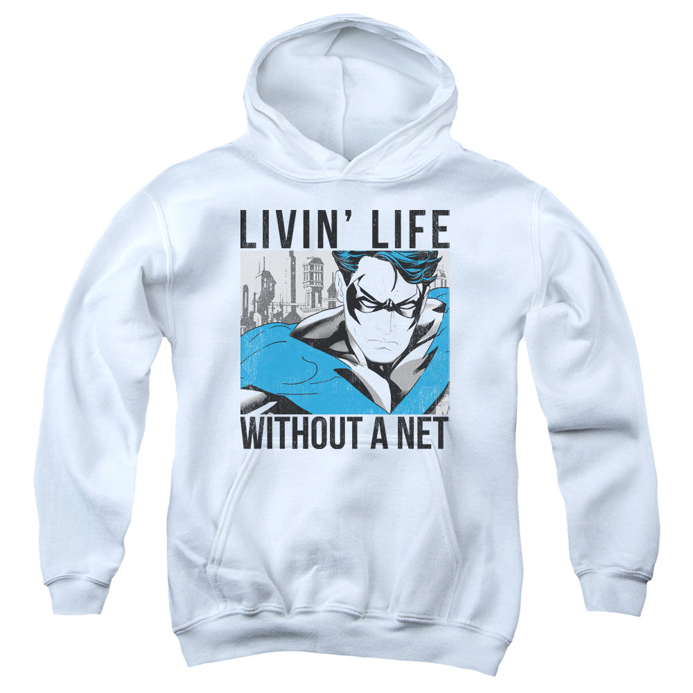 Batman Without A Net Kids Youth Hoodie White Officially Licensed