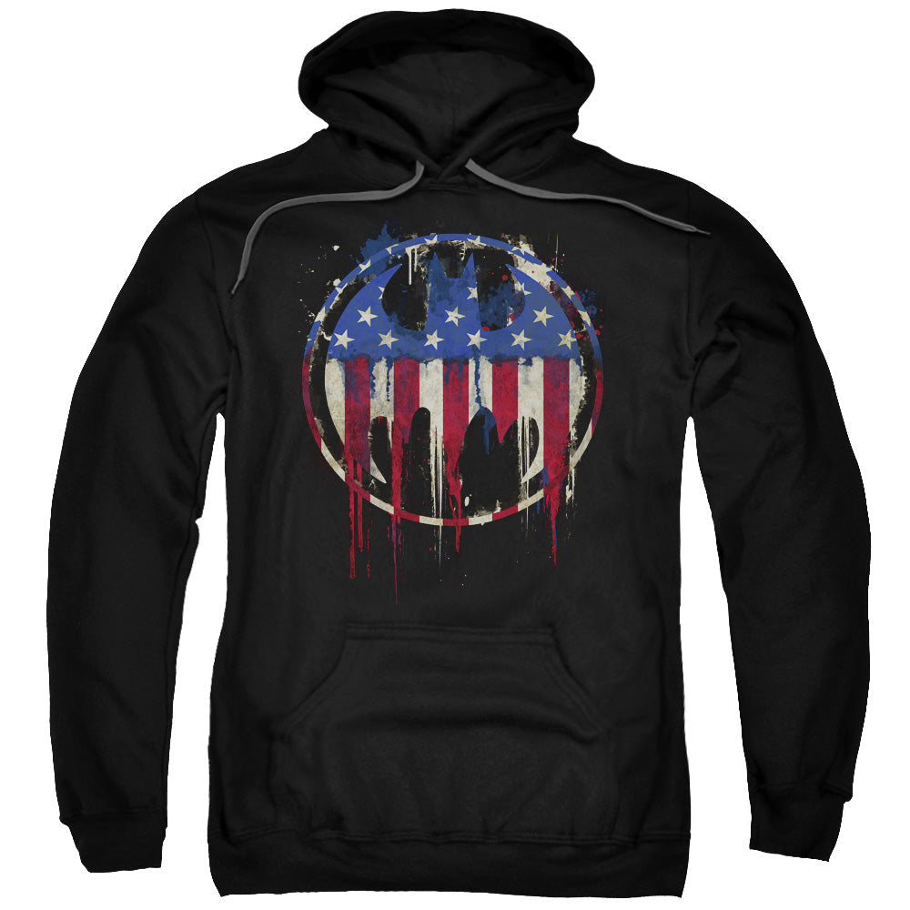 Batman Bleeding Signal Mens Hoodie Black Officially Licensed
