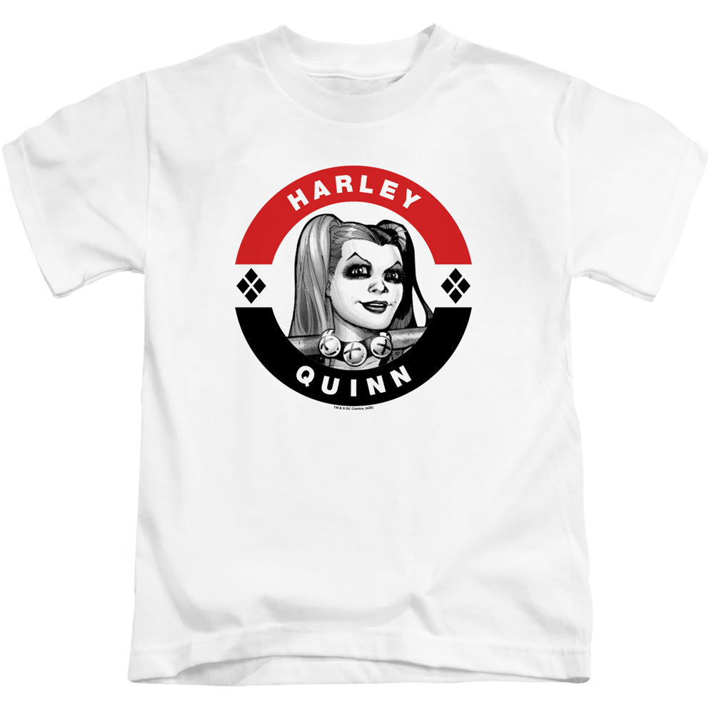 Batman Harley President Circle Juvenile Kids Youth T Shirt White Officially Licensed