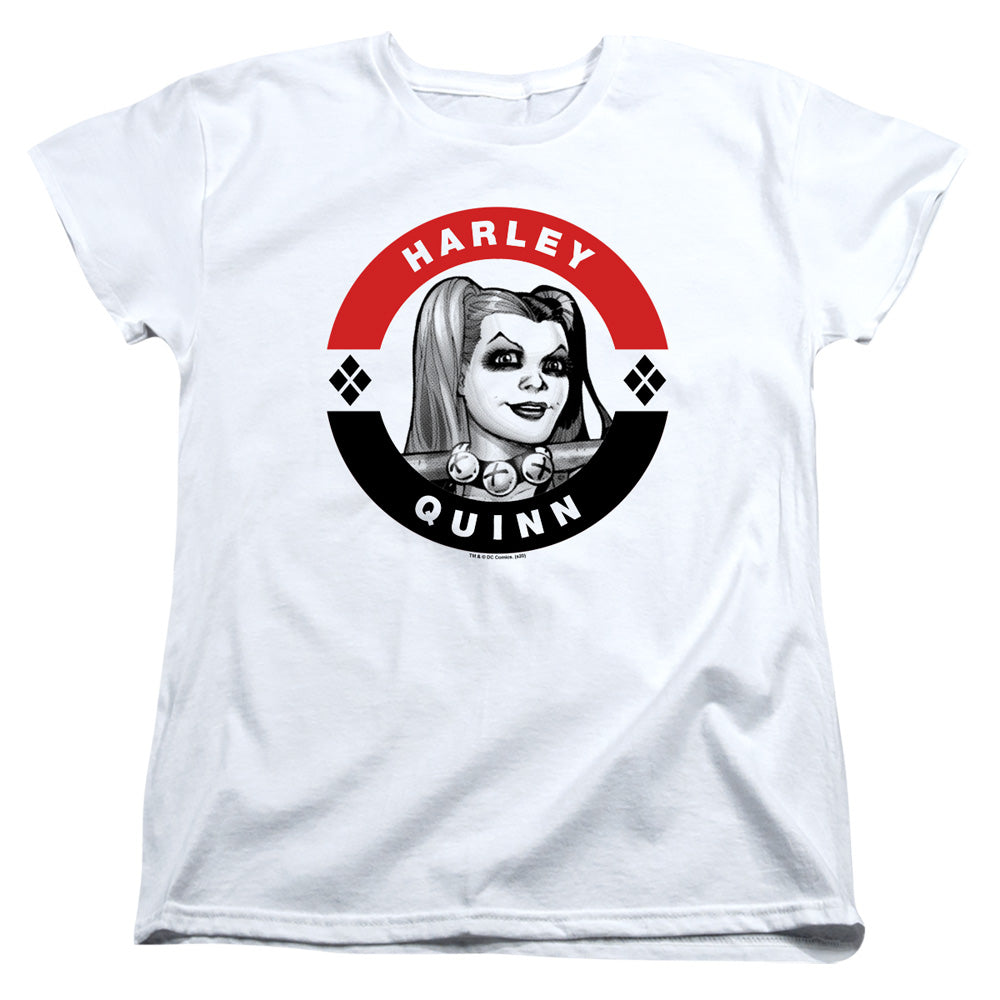 Batman Harley President Circle Womens T Shirt White Officially Licensed