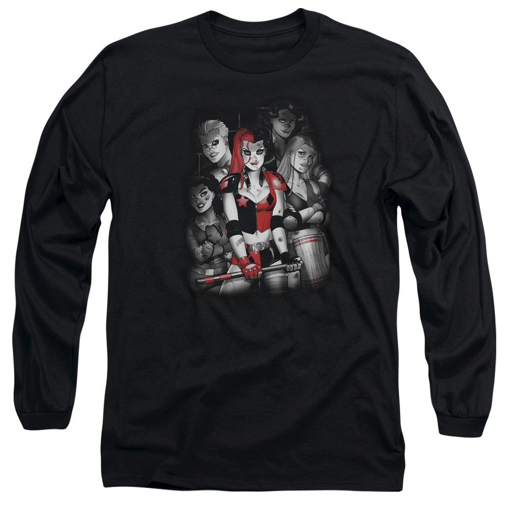 Batman Bad Gals Bw Mens Long Sleeve Shirt Black Officially Licensed