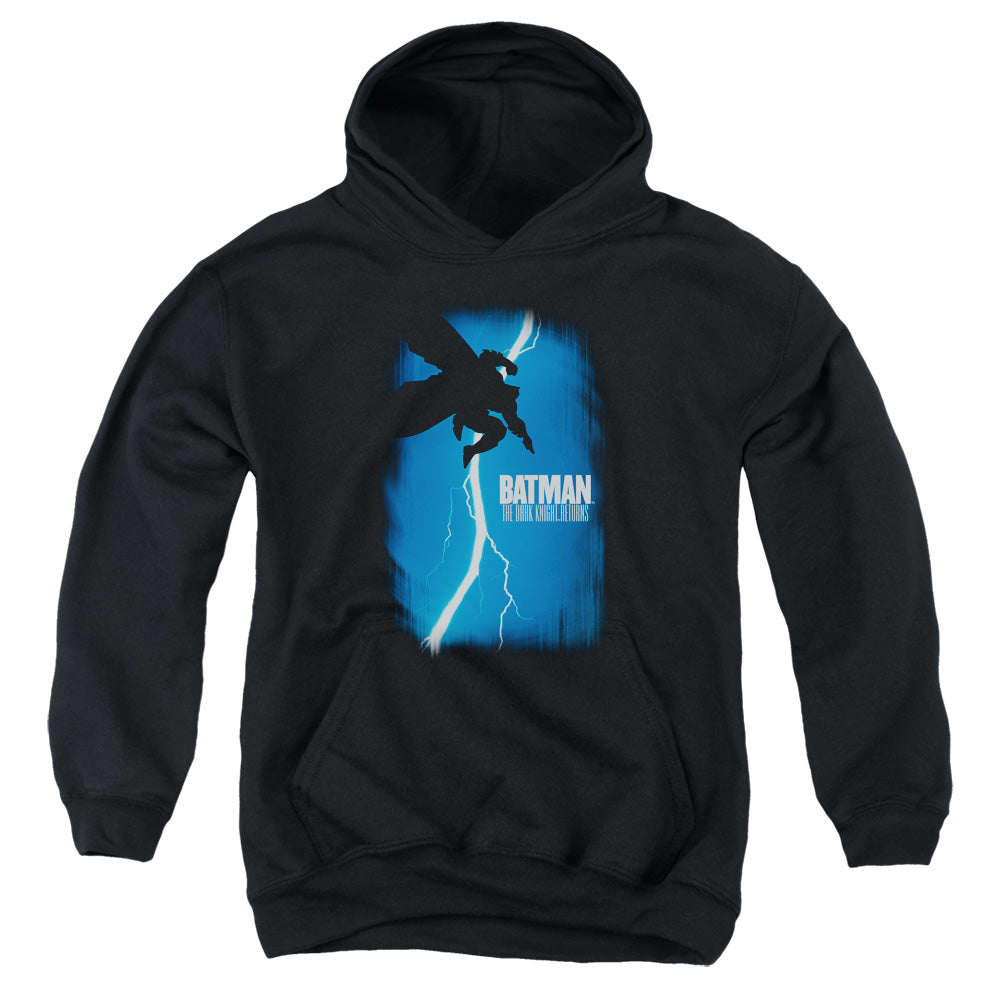 Batman Dkr Cover Kids Youth Hoodie Black Officially Licensed