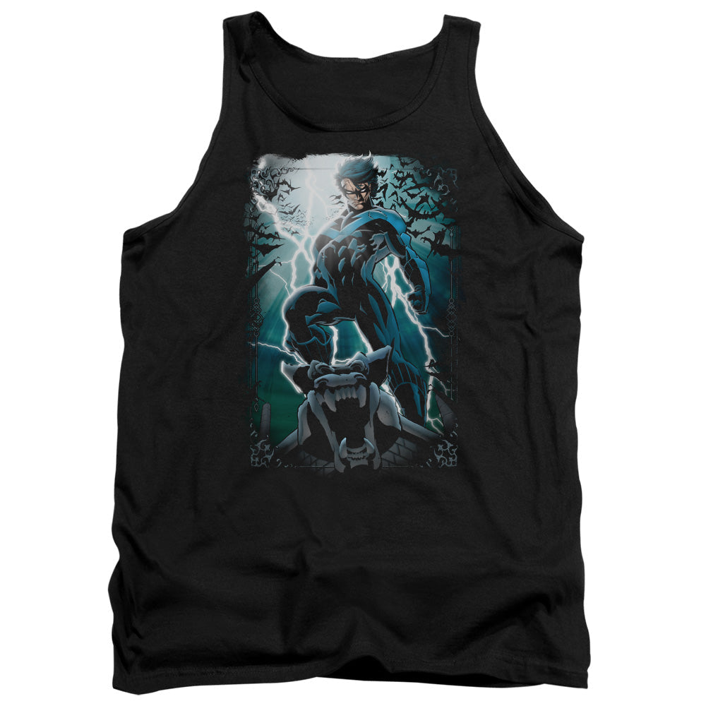 Batman Night Light Mens Tank Top Shirt Black Officially Licensed