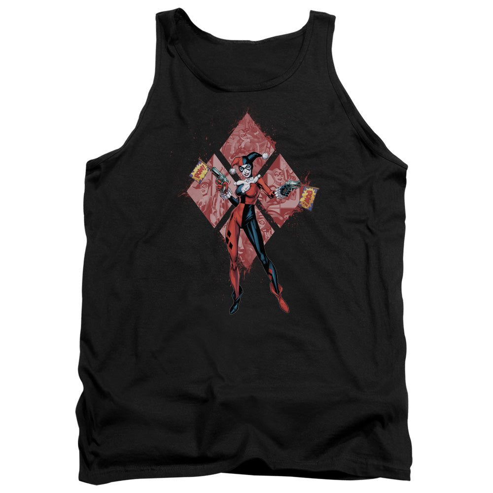 Batman Harley Quinn (Diamonds) Mens Tank Top Shirt Black Officially Licensed