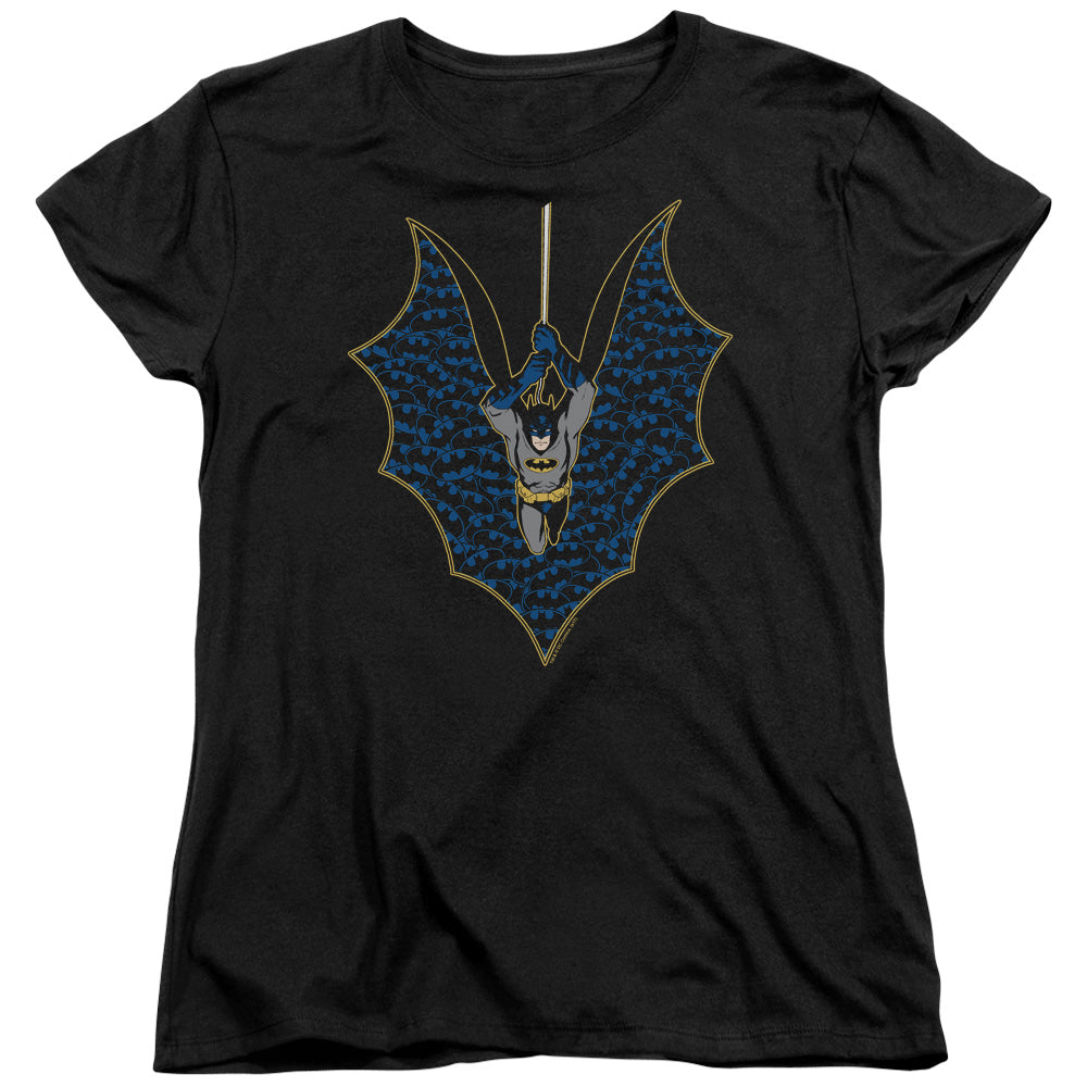 Batman Bat Fill Womens T Shirt Black Officially Licensed