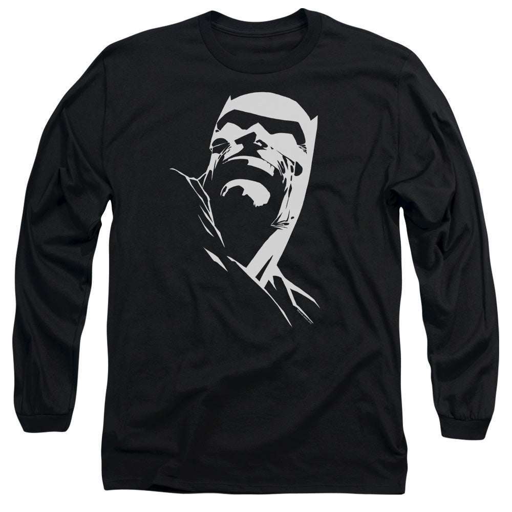 Batman Dkr Head Mens Long Sleeve Shirt Black Officially Licensed