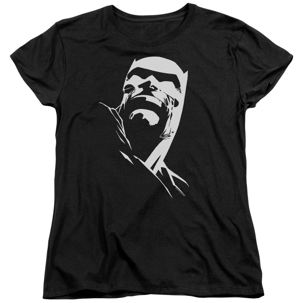Batman Dkr Head Womens T Shirt Black Officially Licensed