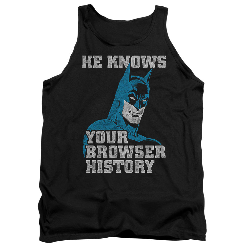 Batman Batman Knows Mens Tank Top Shirt Black Officially Licensed