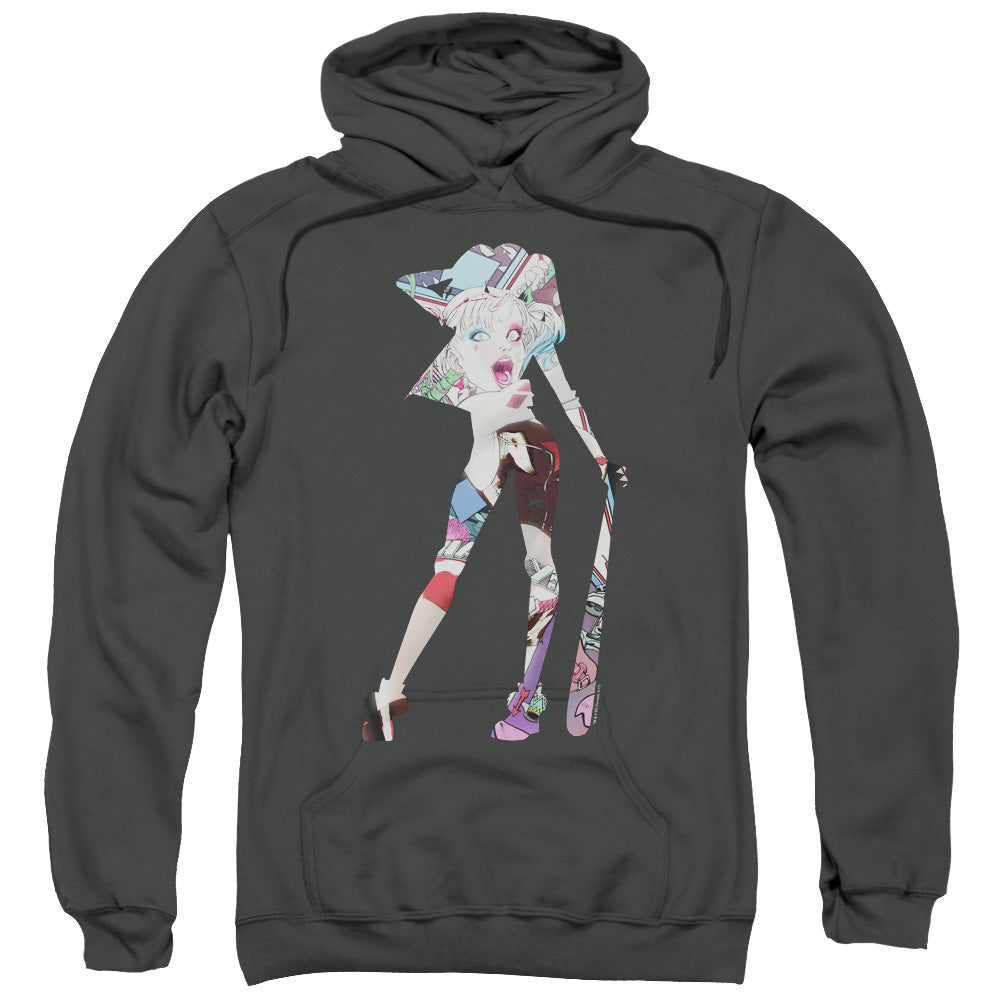 Batman Scene Inside Mens Hoodie Charcoal Officially Licensed