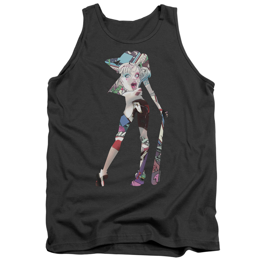 Batman Scene Inside Mens Tank Top Shirt Charcoal Officially Licensed