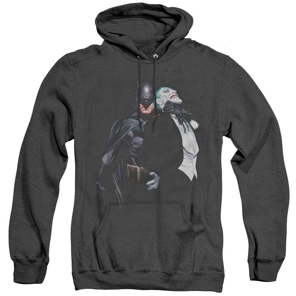 Batman Joker Choke Heather Mens Hoodie Black Officially Licensed