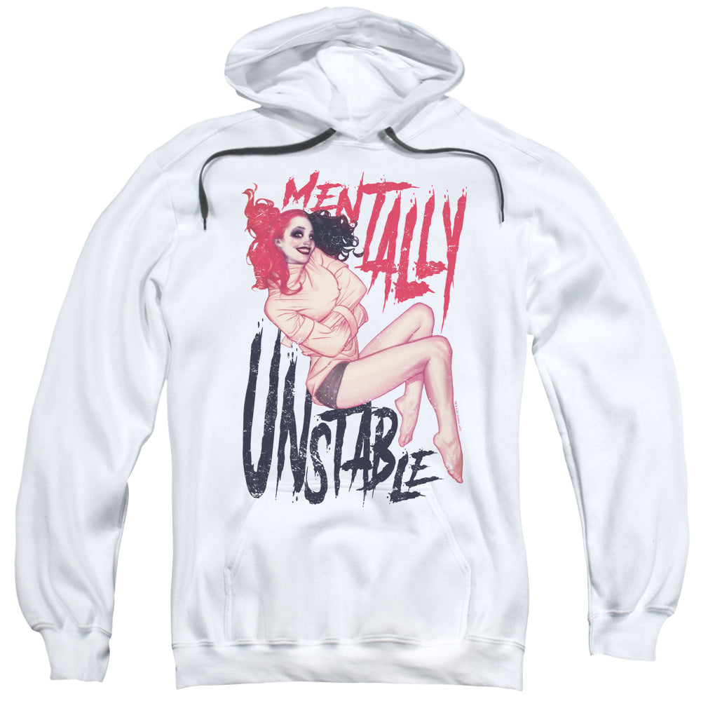 Batman Unstable Mens Hoodie White Officially Licensed