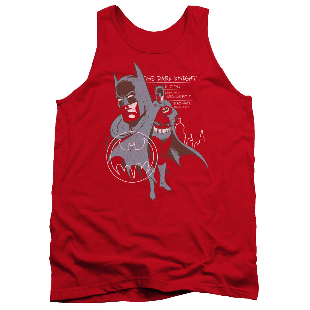 Batman Lean And Muscular Mens Tank Top Shirt Red Officially Licensed