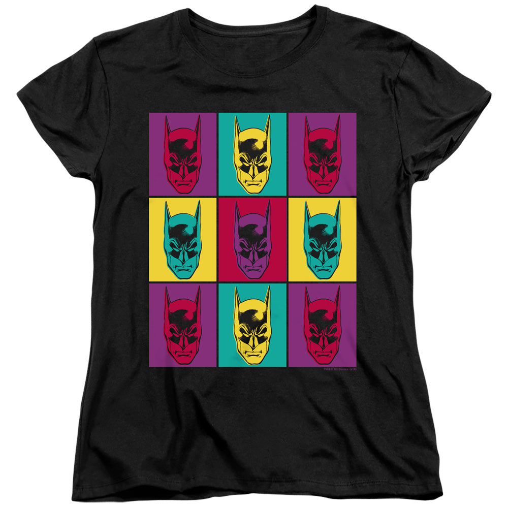 Batman Warhol Batman Womens T Shirt Black Officially Licensed