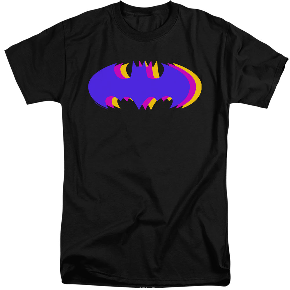 Batman Tri Colored Symbol Mens Tall T Shirt Black Officially Licensed