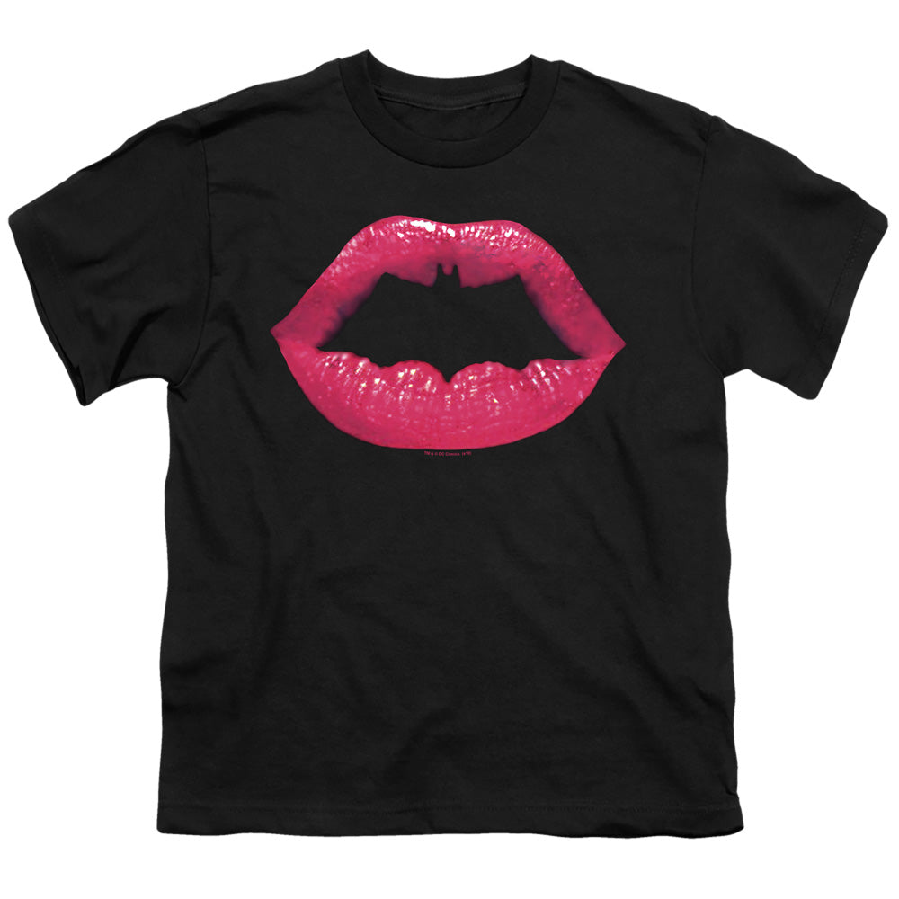 Batman Bat Kiss Kids Youth T Shirt Black Officially Licensed