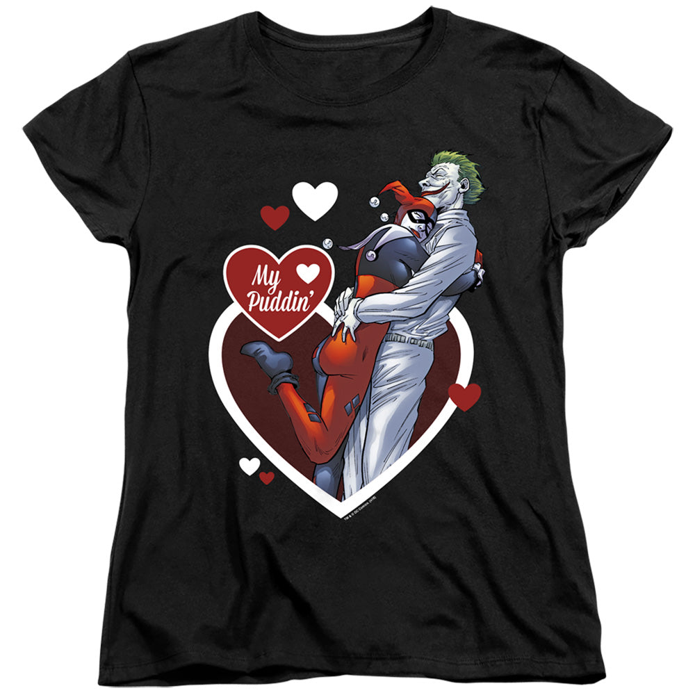 Batman My Puddin Womens T Shirt Black Officially Licensed