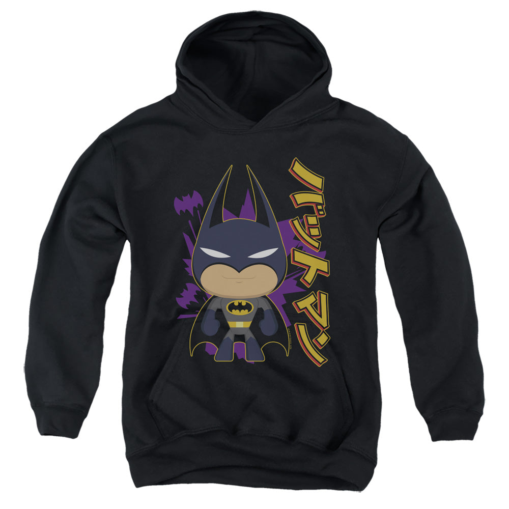 Batman Cute Kanji Kids Youth Hoodie Black Officially Licensed