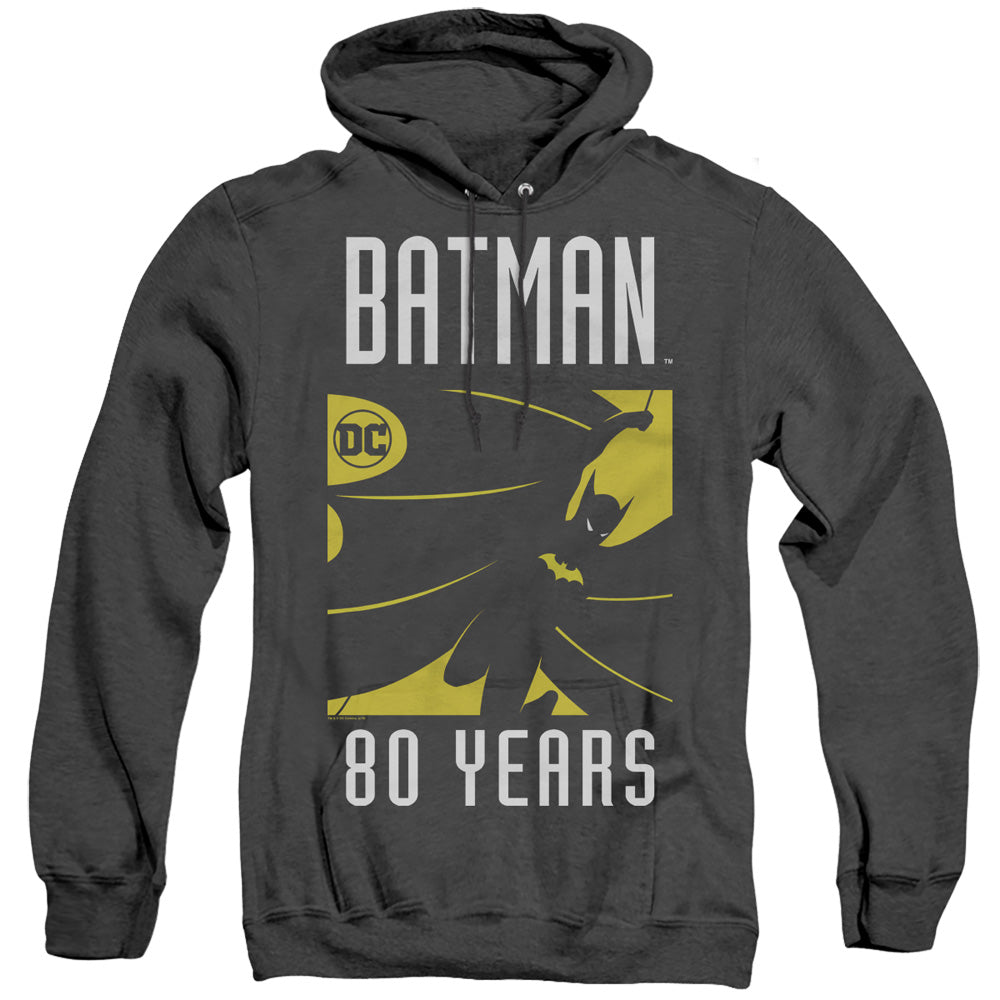 Batman Silhouete Heather Mens Hoodie Black Officially Licensed