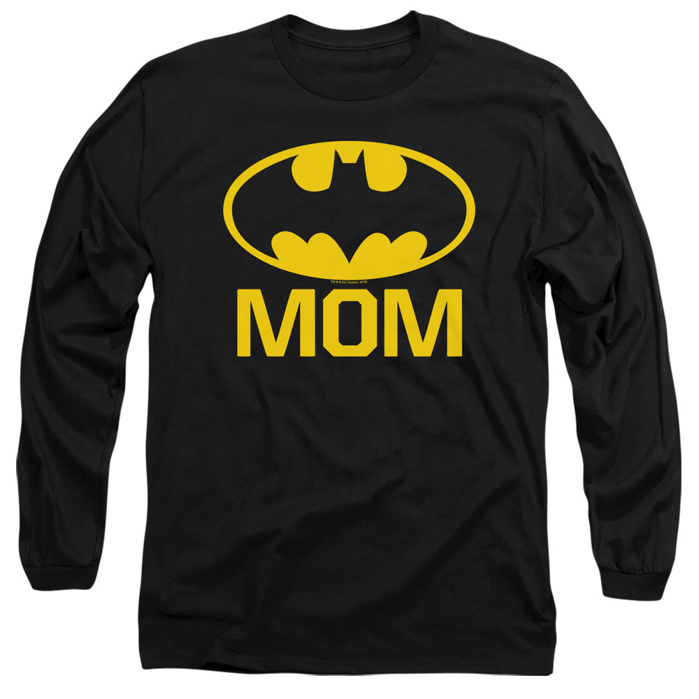 Batman Bat Mom Mens Long Sleeve Shirt Black Officially Licensed