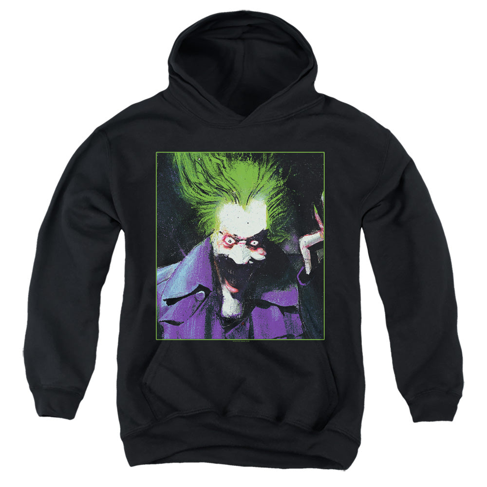 Batman Arkham Asylum Joker Kids Youth Hoodie Black Officially Licensed