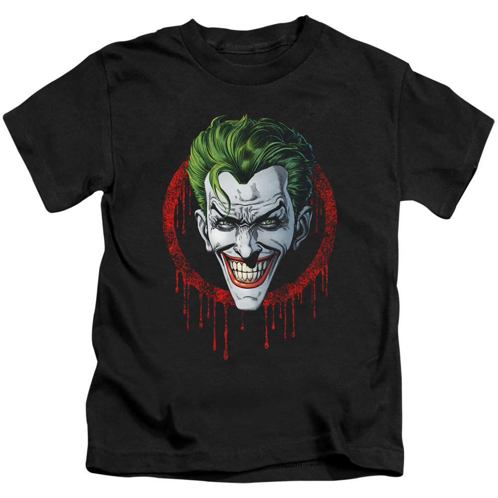 Batman Joker Drip Juvenile Kids Youth T Shirt Black Officially Licensed