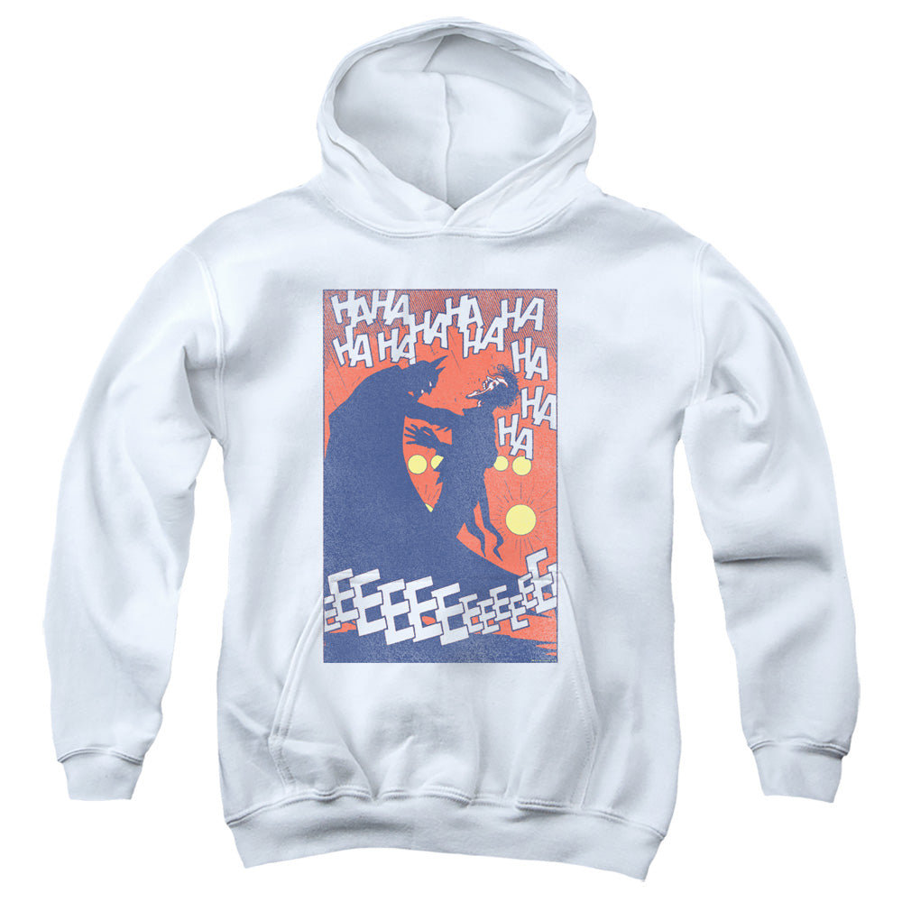 Batman Punchline Kids Youth Hoodie White Officially Licensed