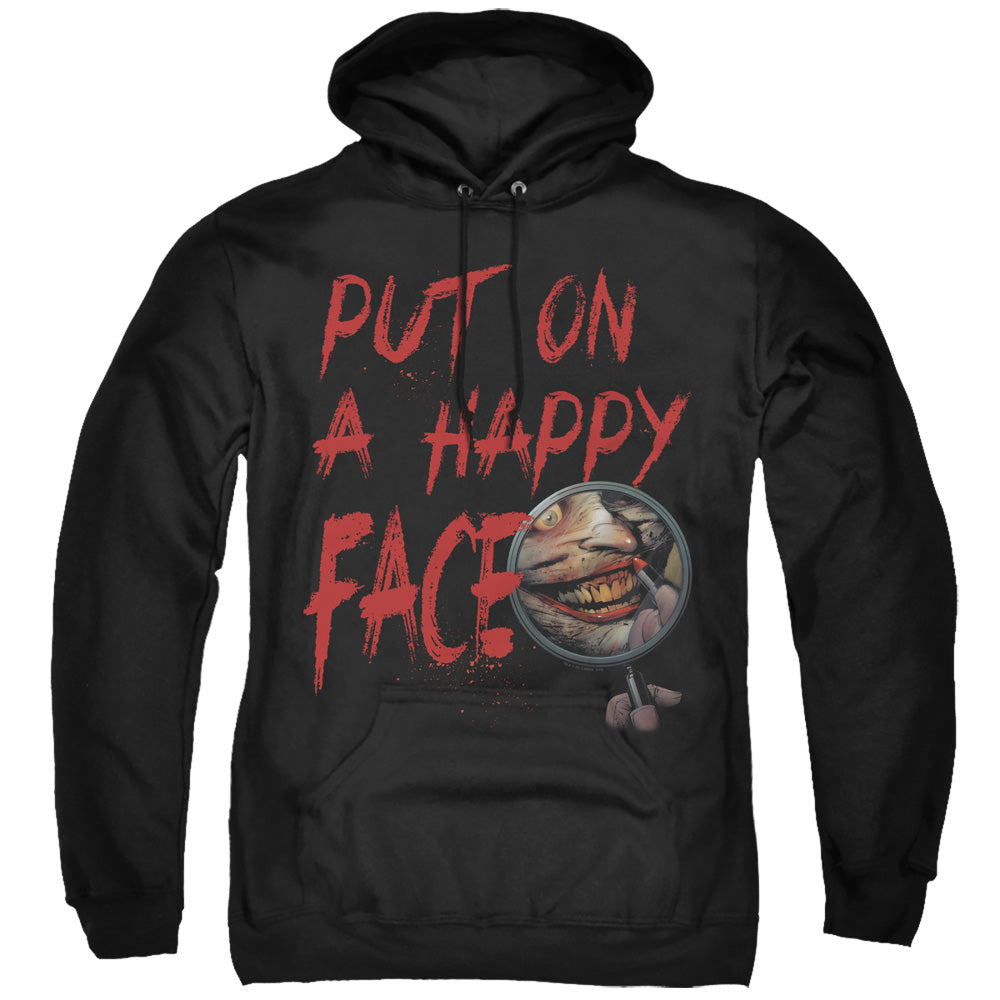 Batman Happy Face Mens Hoodie Black Officially Licensed