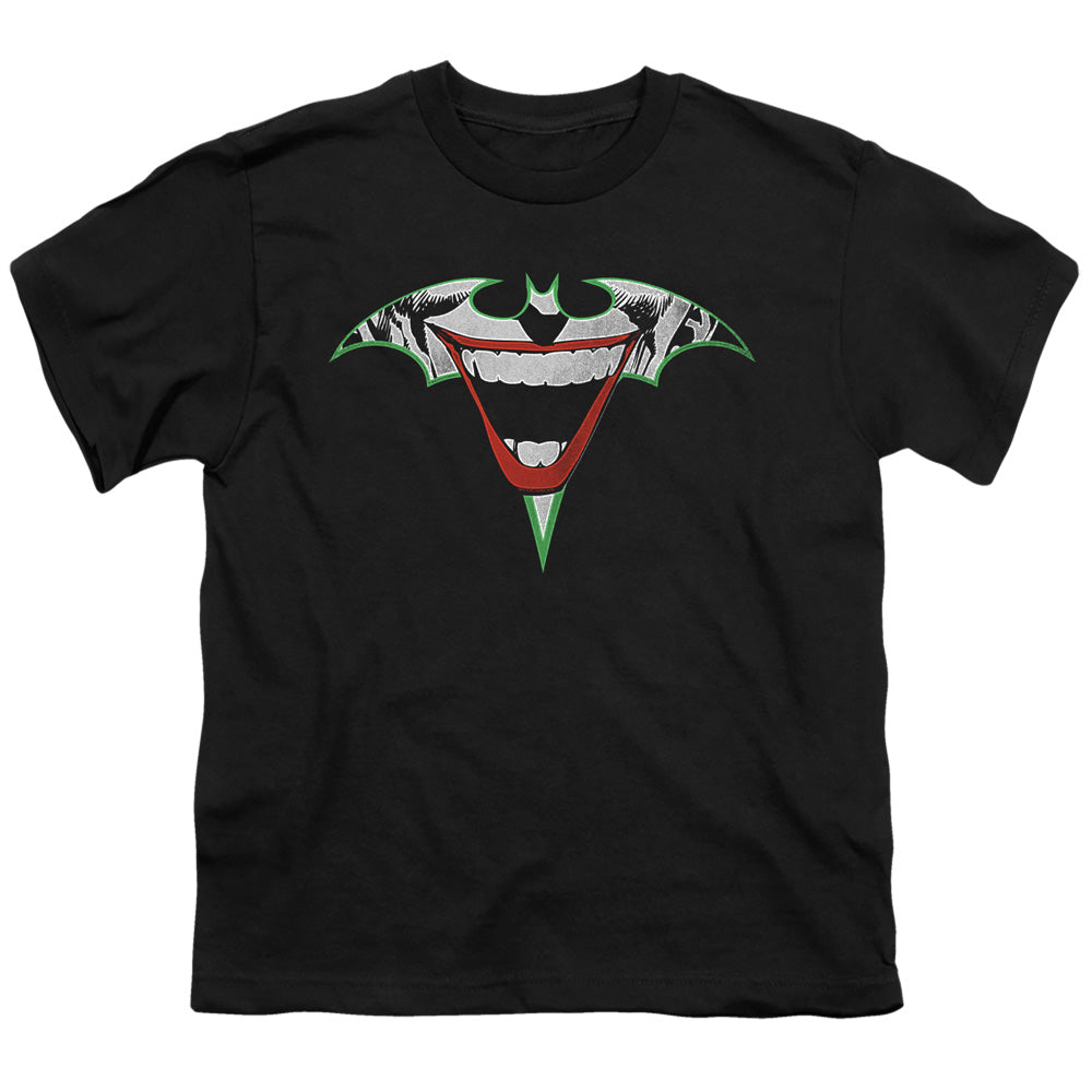 Batman Joker Bat Logo Kids Youth T Shirt Black Officially Licensed