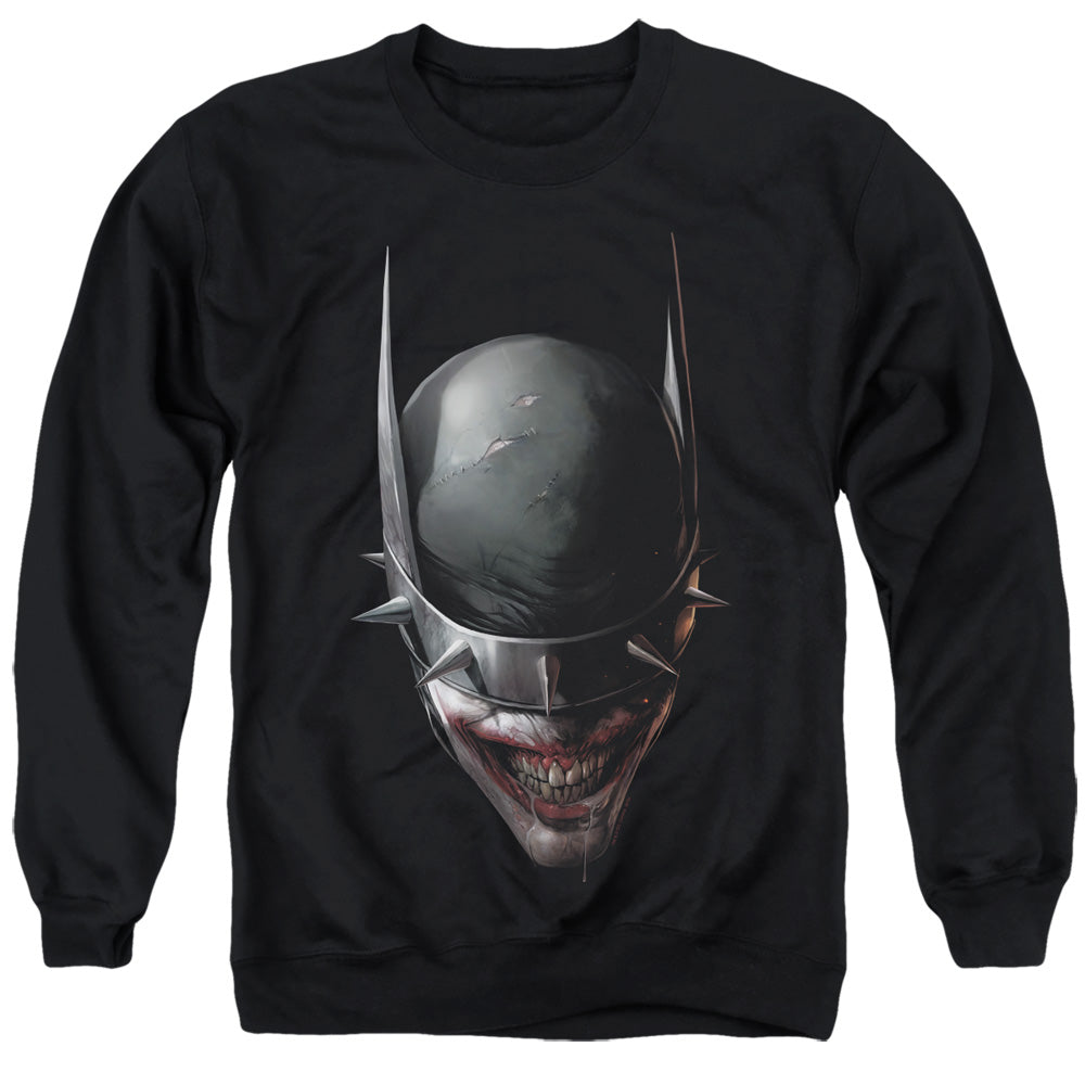 Batman Batman Who Laughs Head Mens Crewneck Sweatshirt Black