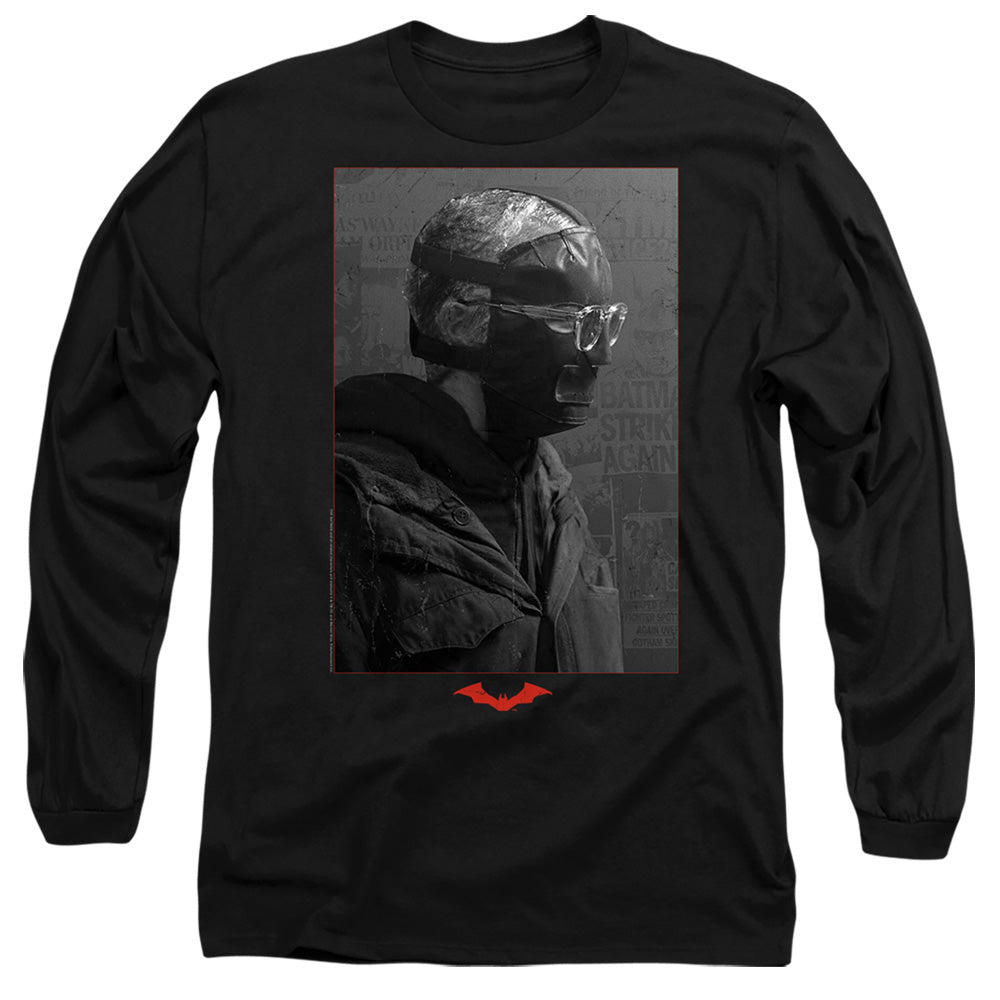 The Batman (2022) Riddler Worn Portrait Mens Long Sleeve Shirt Black Officially Licensed