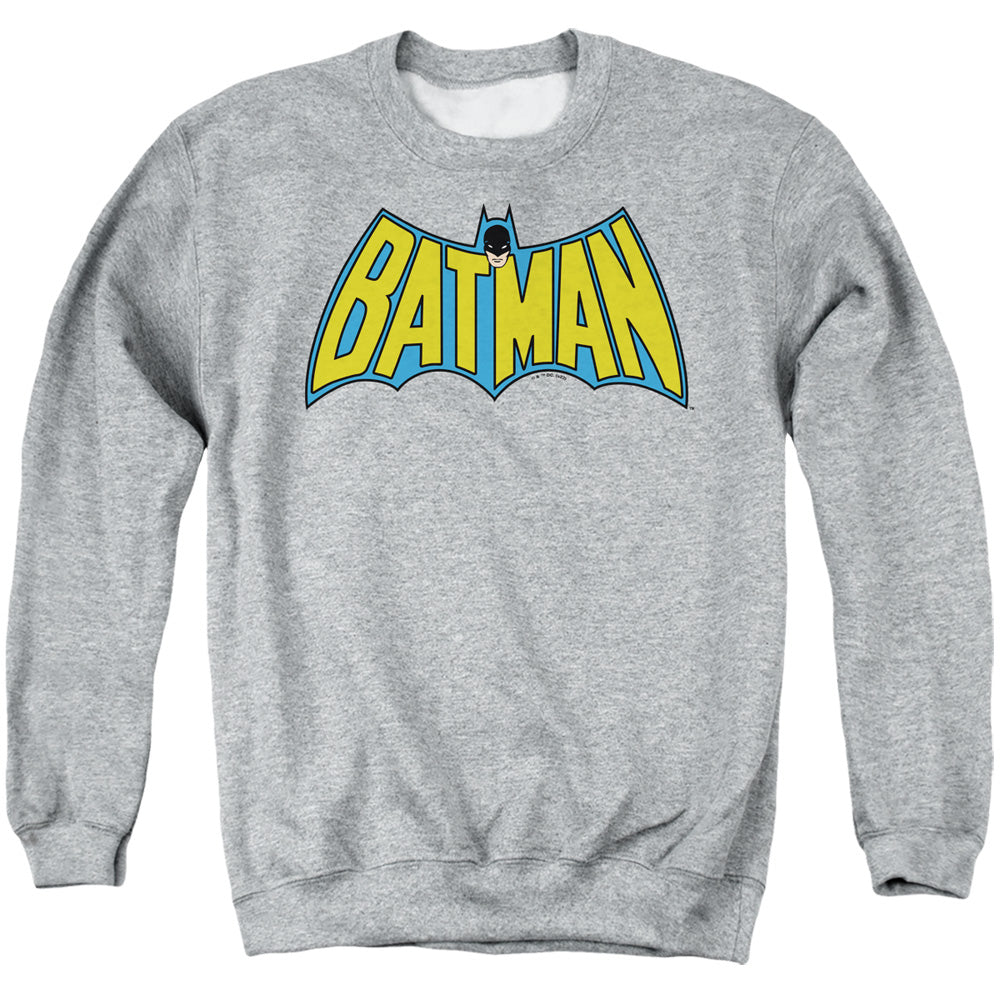Batman Wintage Batman Logo Mens Crewneck Sweatshirt Athletic Heather