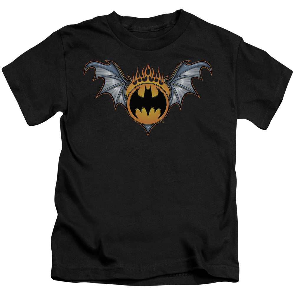 Batman Bat Wings Logo Juvenile Kids Youth T Shirt Black Officially Licensed