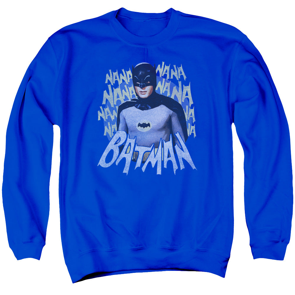 Batman Classic Tv Theme Song Mens Crewneck Sweatshirt Royal Blue Officially Licensed