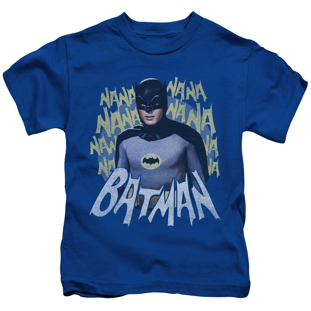 Batman Classic Tv Theme Song Juvenile Kids Youth T Shirt Royal Blue Officially Licensed