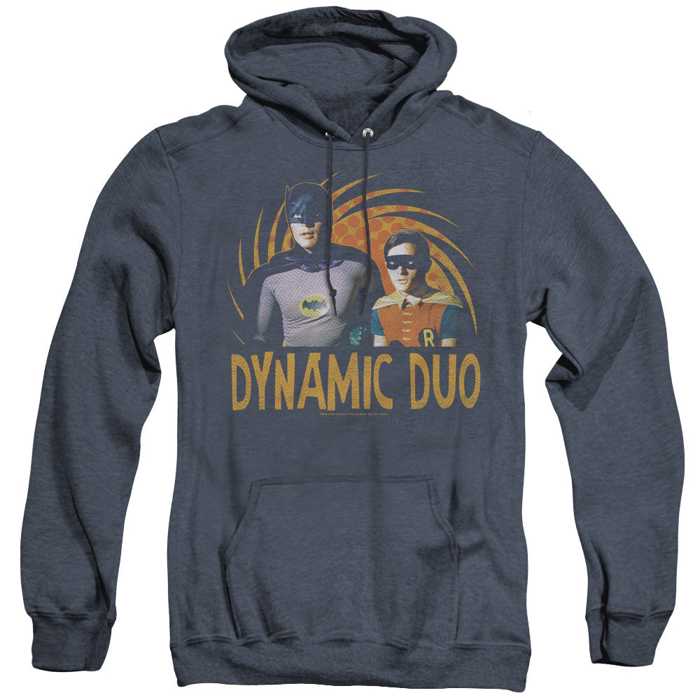 Batman Classic Tv Dynamic Heather Mens Hoodie Navy Officially Licensed