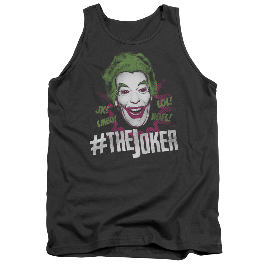 Batman Classic Tv #joker Mens Tank Top Shirt Charcoal Officially Licensed